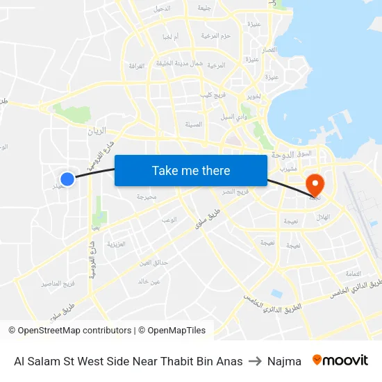 Al Salam St West Side Near Thabit Bin Anas to Najma map