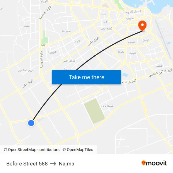 Before Street 588 to Najma map