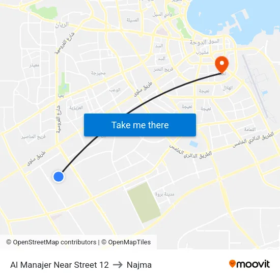 Al Manajer Near Street 12 to Najma map