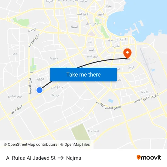 Al Rufaa Al Jadeed St to Najma map
