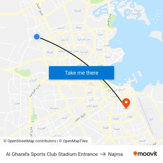 Al Gharafa Sports Club Stadium Entrance to Najma map