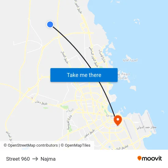 Street 960 to Najma map