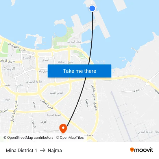 Mina District 1 to Najma map