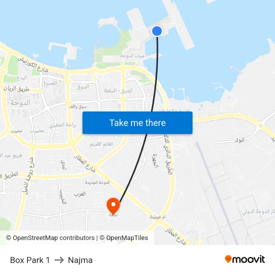 Box Park 1 to Najma map