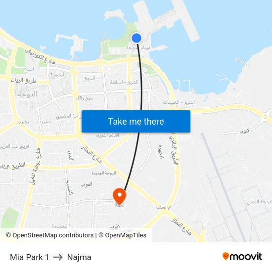 Mia Park 1 to Najma map
