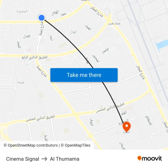 Cinema Signal to Al Thumama map