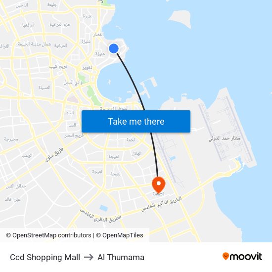 Ccd Shopping Mall to Al Thumama map