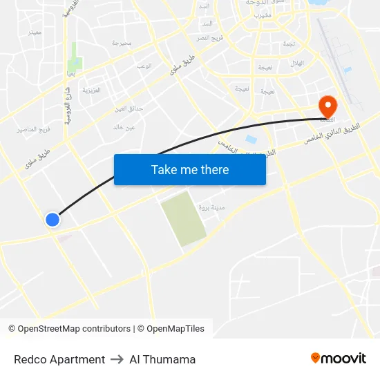 Redco Apartment to Al Thumama map