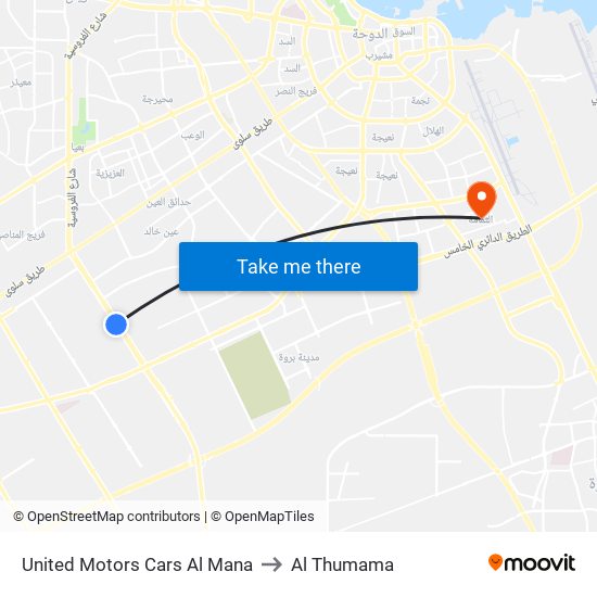 United Motors Cars Al Mana to Al Thumama map