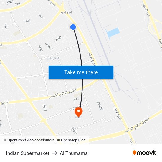 Indian Supermarket to Al Thumama map