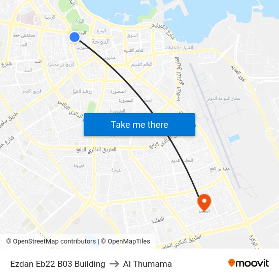 Ezdan Eb22 B03 Building to Al Thumama map