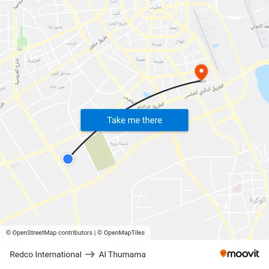 Redco International to Al Thumama map