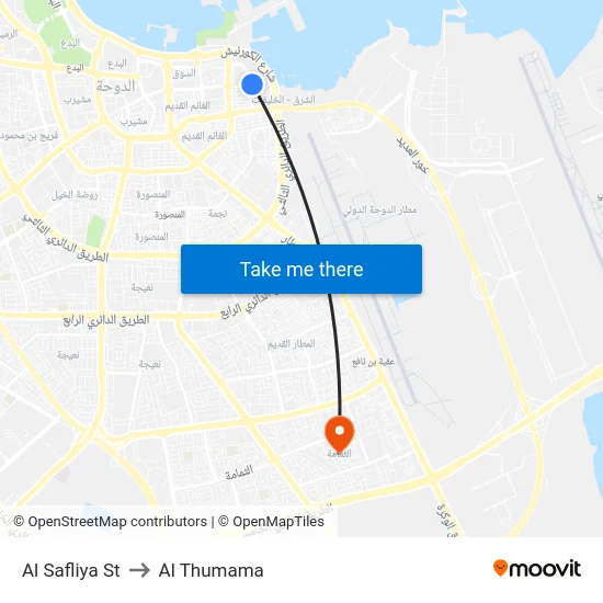 Al Safliya St to Al Thumama map