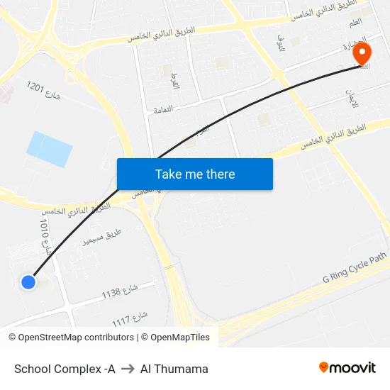 School Complex -A to Al Thumama map