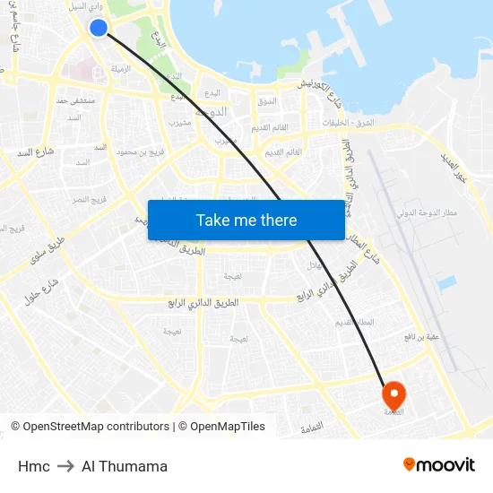 Hmc to Al Thumama map