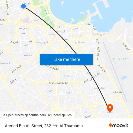 Ahmed Bin Ali Street, 232 to Al Thumama map