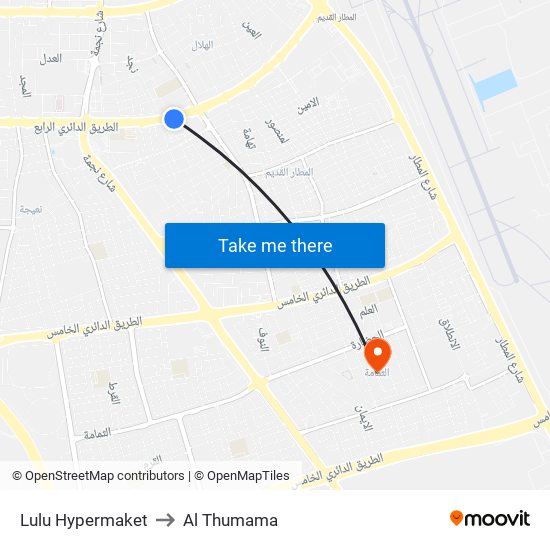 Lulu Hypermaket to Al Thumama map