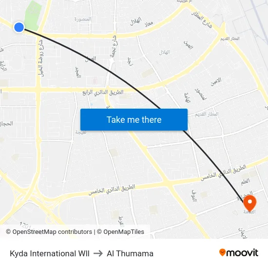Kyda International Wll to Al Thumama map