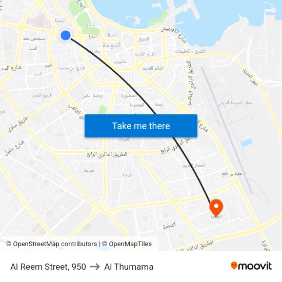 Al Reem Street, 950 to Al Thumama map