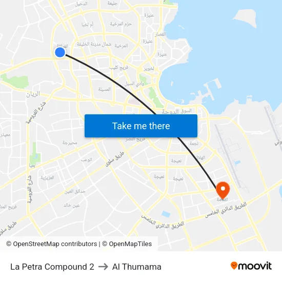 La Petra Compound 2 to Al Thumama map