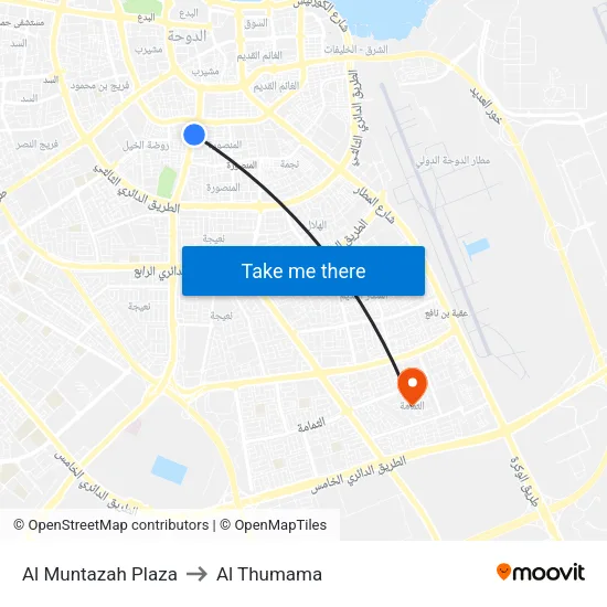 Al Muntazah Plaza to Al Thumama map