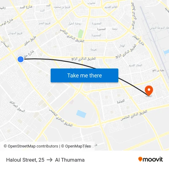 Haloul Street, 25 to Al Thumama map