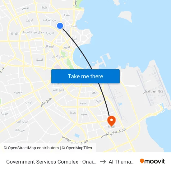 Government Services Complex - Onaizah to Al Thumama map