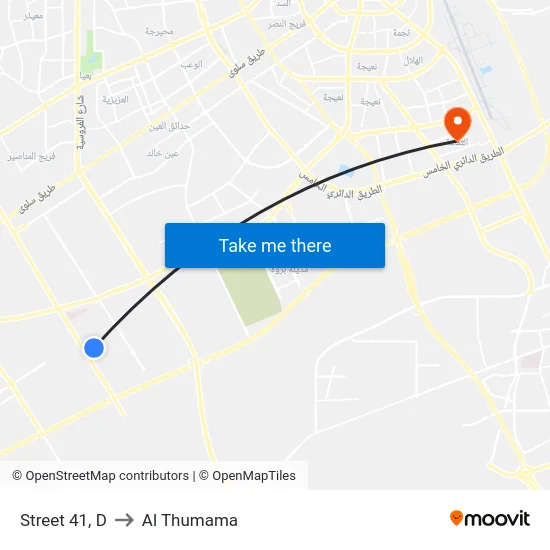 Street 41, D to Al Thumama map