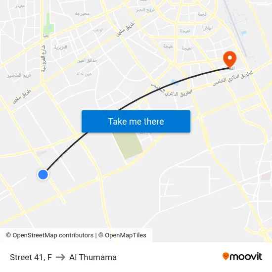 Street 41, F to Al Thumama map