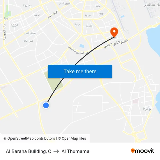 Al Baraha Building, C to Al Thumama map