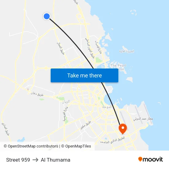 Street 959 to Al Thumama map