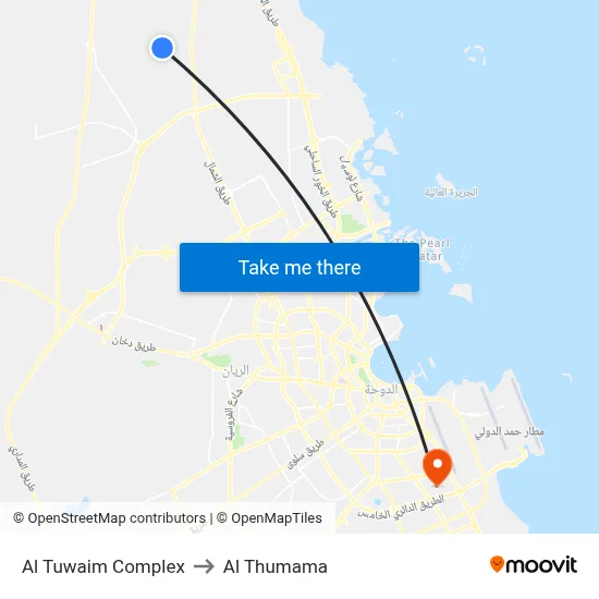 Al Tuwaim Complex to Al Thumama map
