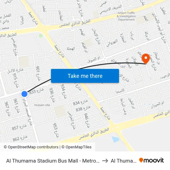 Al Thumama Stadium Bus Mall - Metro Shuttle to Al Thumama map