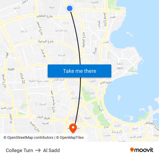 College Turn to Al Sadd map