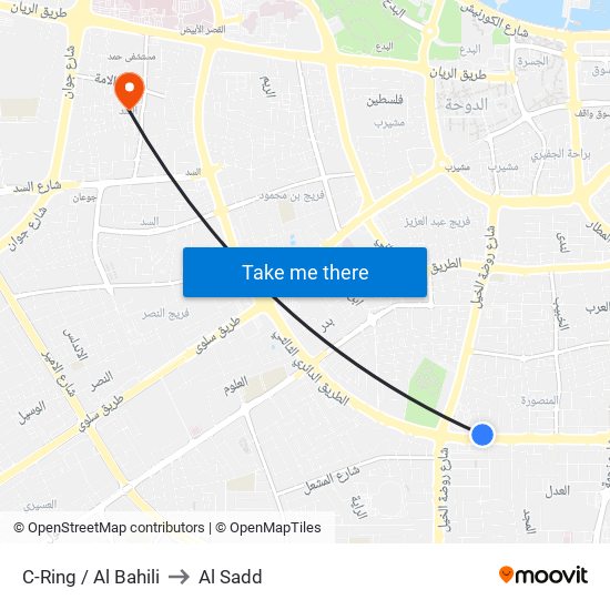 C-Ring / Al Bahili to Al Sadd map