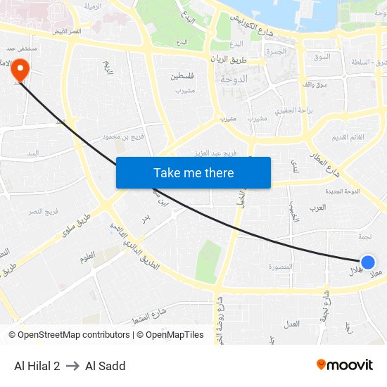 Al Hilal 2 to Al Sadd map