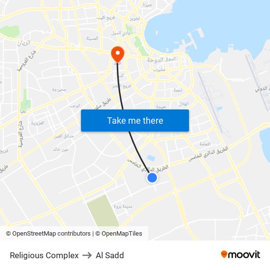 Religious Complex to Al Sadd map