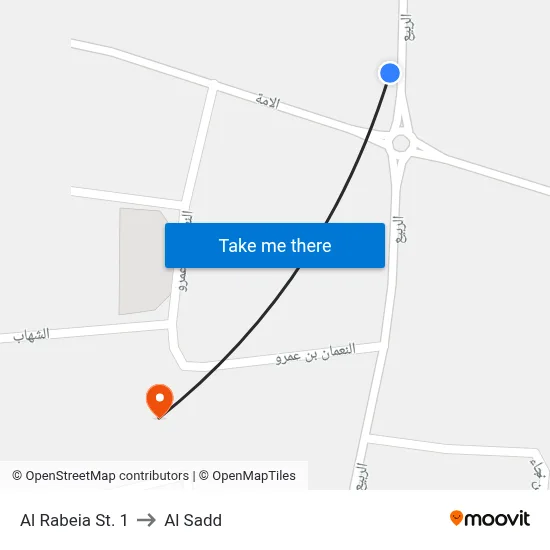 Al Rabeia St. 1 to Al Sadd map