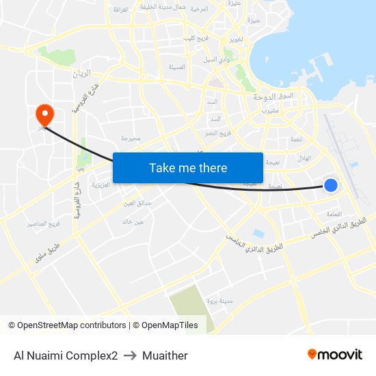 Al Nuaimi Complex2 to Muaither map