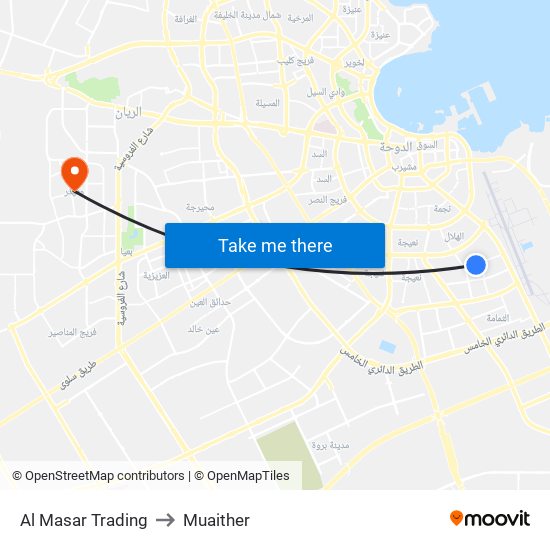Al Masar Trading to Muaither map