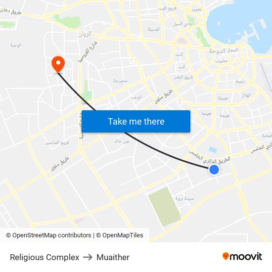 Religious Complex to Muaither map