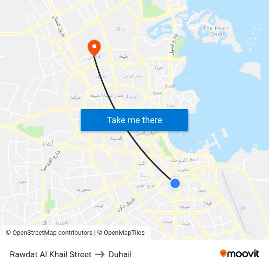 Rawdat Al Khail Street to Duhail map