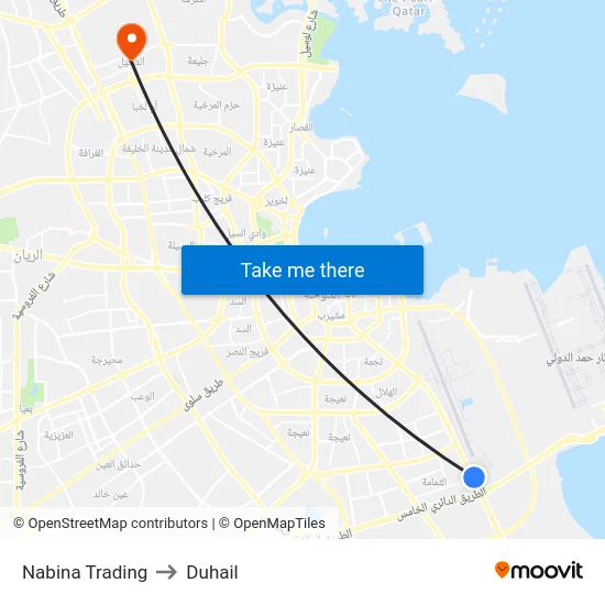 Nabina Trading to Duhail map