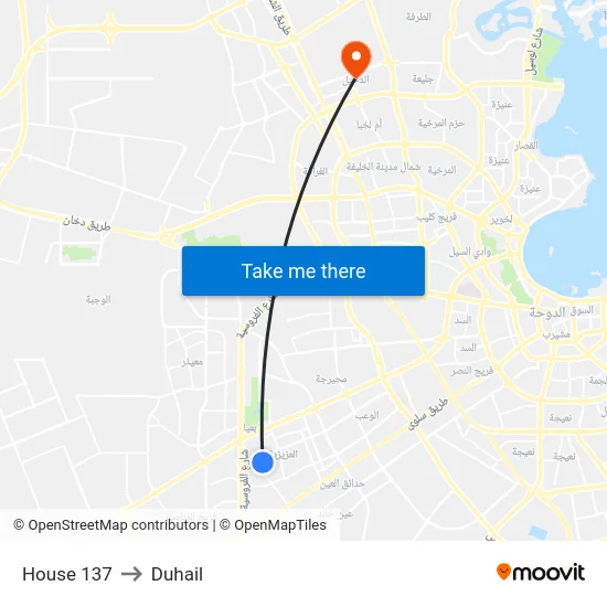 House 137 to Duhail map