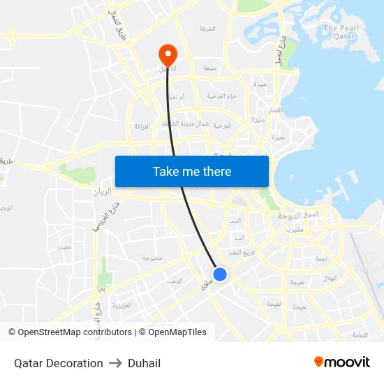 Qatar Decoration to Duhail map