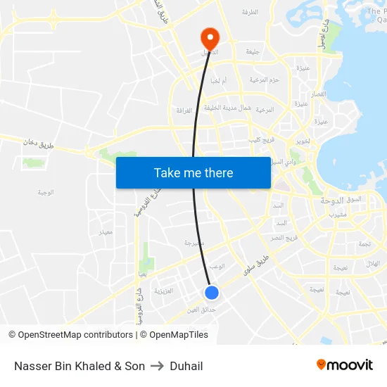 Nasser Bin Khaled & Son to Duhail map