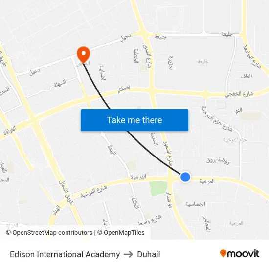 Edison International Academy to Duhail map
