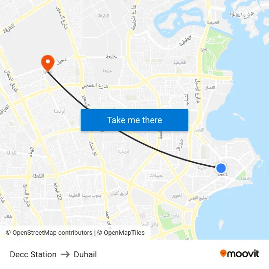 Decc Station to Duhail map