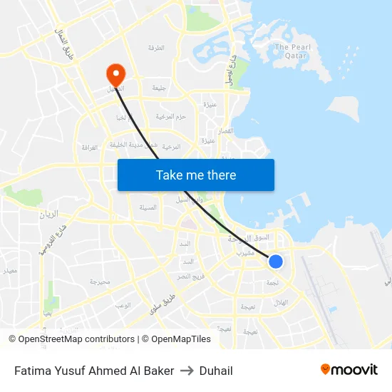 Fatima Yusuf Ahmed Al Baker to Duhail map