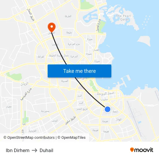 Ibn Dirhem to Duhail map